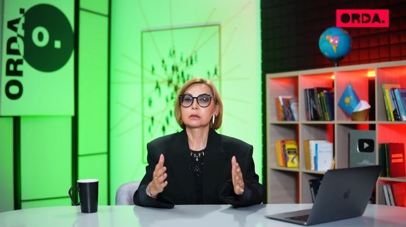 Гульнара Бажкенова в YouTube-студии ORDA News