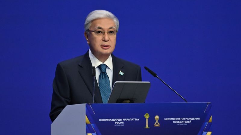 Касым-Жомарт Токаев выступает 
