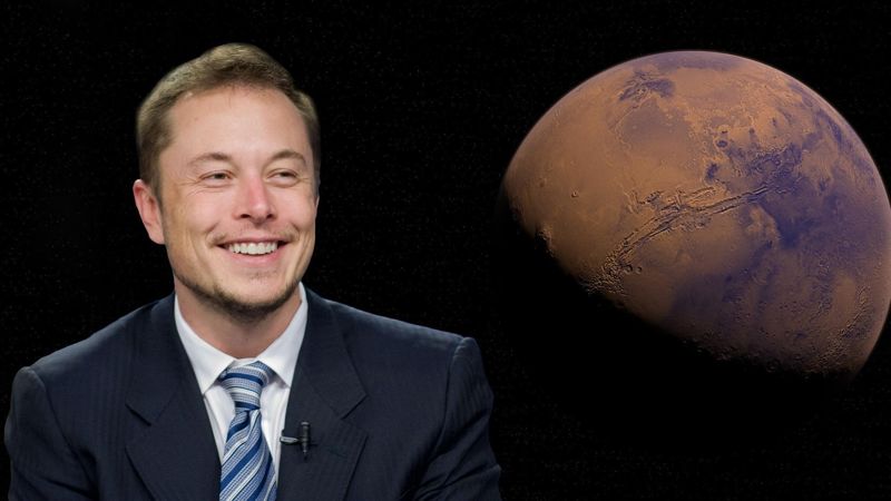 Илон Маск смотрит на Марс