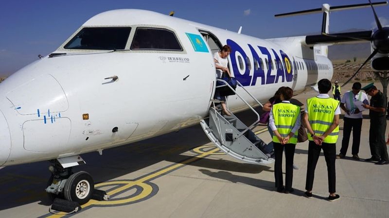 самолет, пассажиры, аэропорт, Qazaq Air