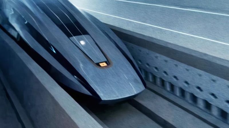 Экспериментальный поезд на магнитной подвеске в Китае