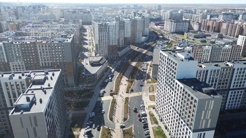 Астана, многоэтажки сверху