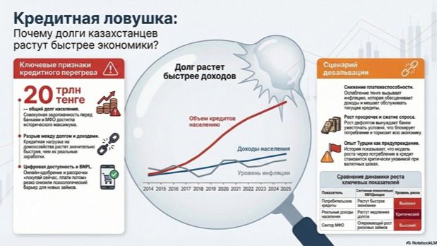 Кредитование, долги населения, инфографика