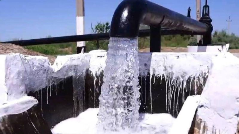 вода, кран, труба, колодец