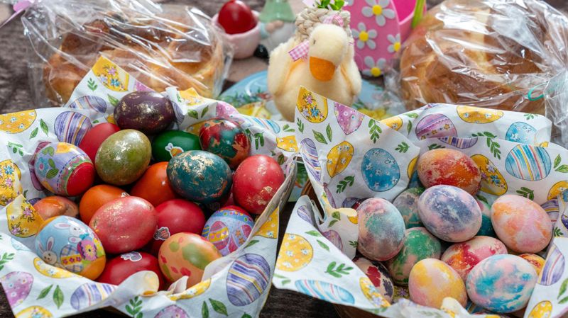 Католическая пасха яйца куличи