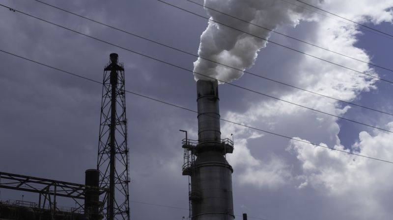 ТЭЦ, труба, дым 
