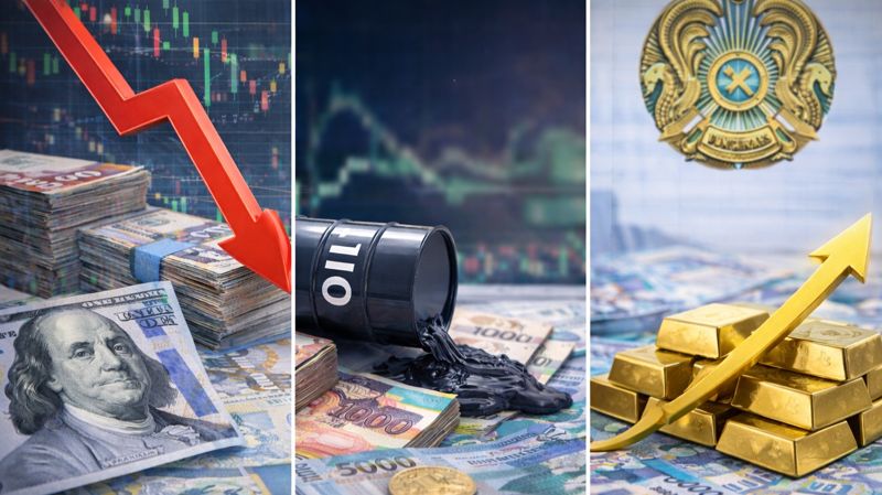 золото, нефть, доллар, тенге