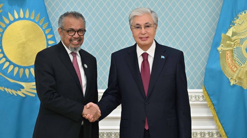 Касым-Жомарт Токаев и Тедрос Гебрейесус