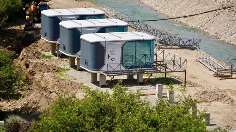 капсульные домики, туризм, Туркестанская область