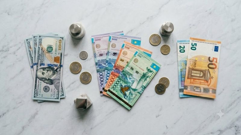 Тенге, доллар и евро