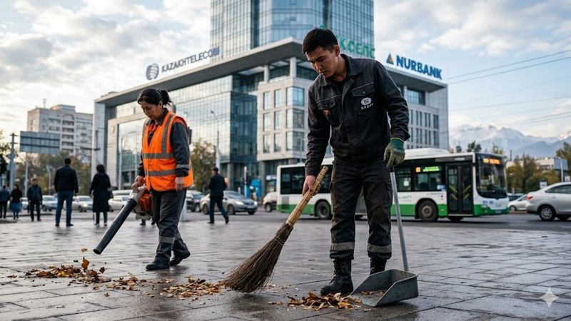 Самые нужные работники в Казахстане – разнорабочие, дворники и уборщики?