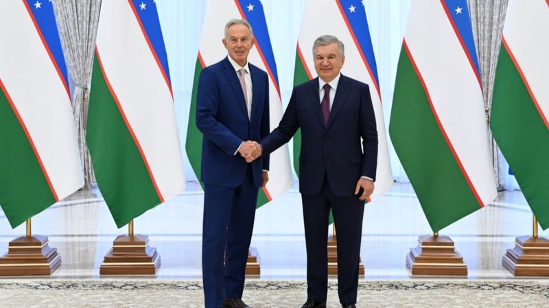 Тони Блэр и Шавкат Мирзиёев