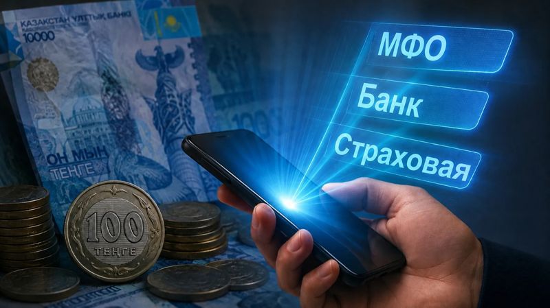 Картинка с телефоном и тенге 
