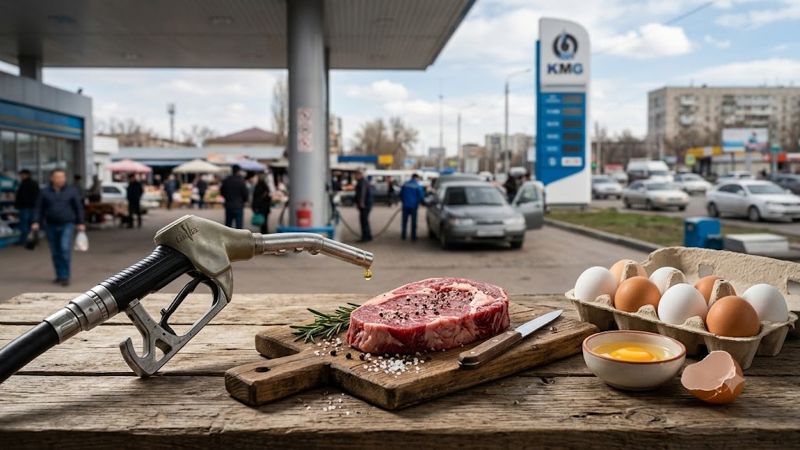 Цены не останавливаются: казахстанцы всё больше тратят на мясо, бензин и яйца
