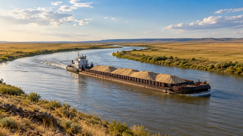 баржа, речной транспорт