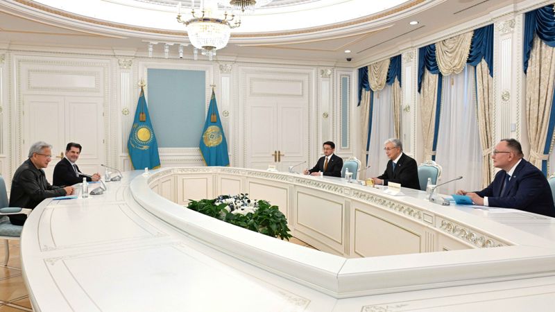 Встреча Токаева и Дженсена Хуанга